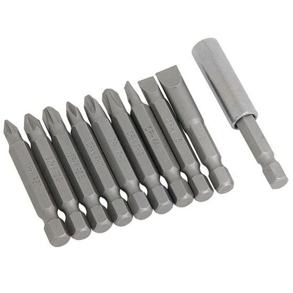 Cannon Tools, 10 Piece Power Bit Set in Chrome Vanadium - CT1550