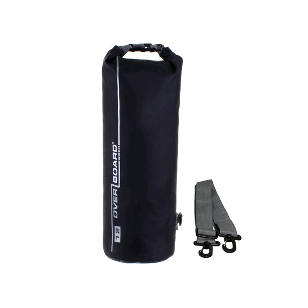 Overboard, 12 Litre Dry Tube Bag Black Waterproof 40cm x 19cm  OB1003BLK  OB1003BLK