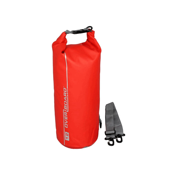 Overboard, 12 Litre Dry Tube Bag Red Waterproof 40cm x 19cm  OB1003R  OB1003R