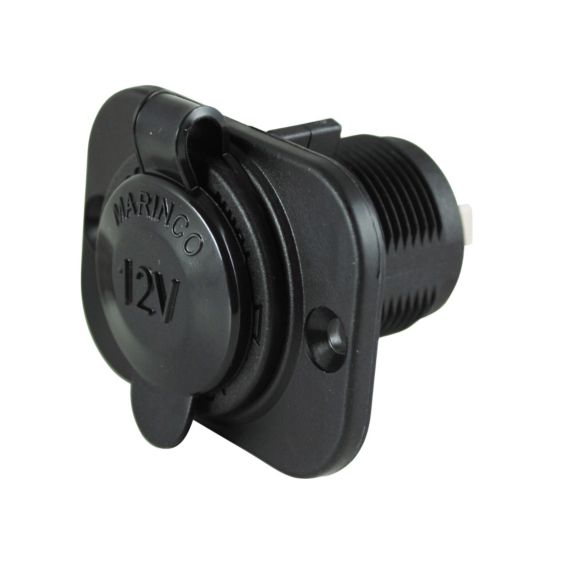 Marinco, 12V Receptacle, Black