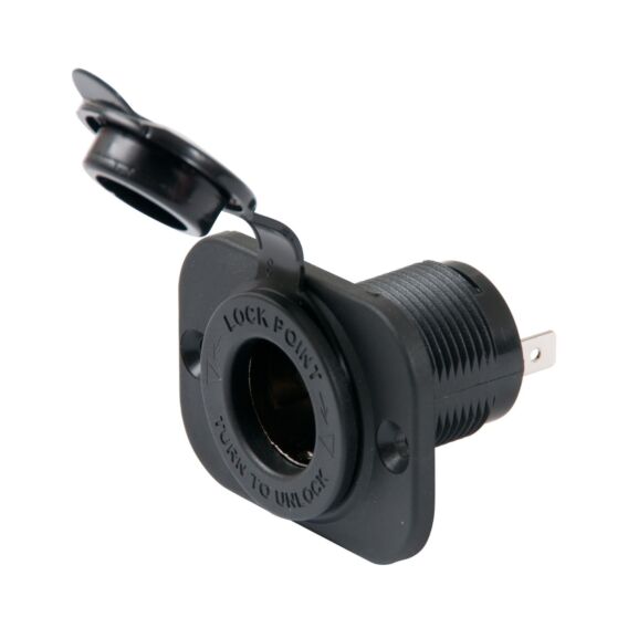 Marinco, 12V Receptacle, Black