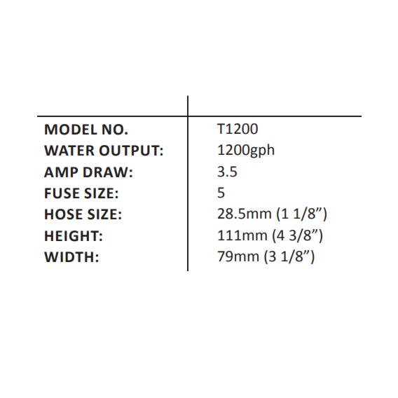 ATTWOOD, 12V Tsunami 1200 Bilge Pump (Clamshell)