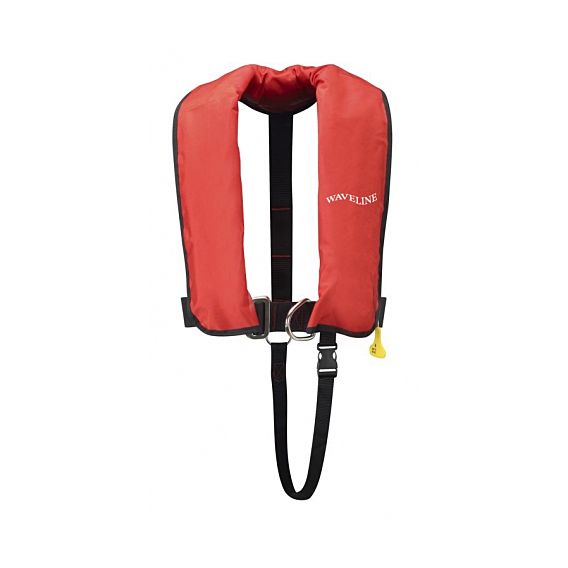 Waveline, 165N ISO Red Auto Harness LifeJacket With Crutch Strap