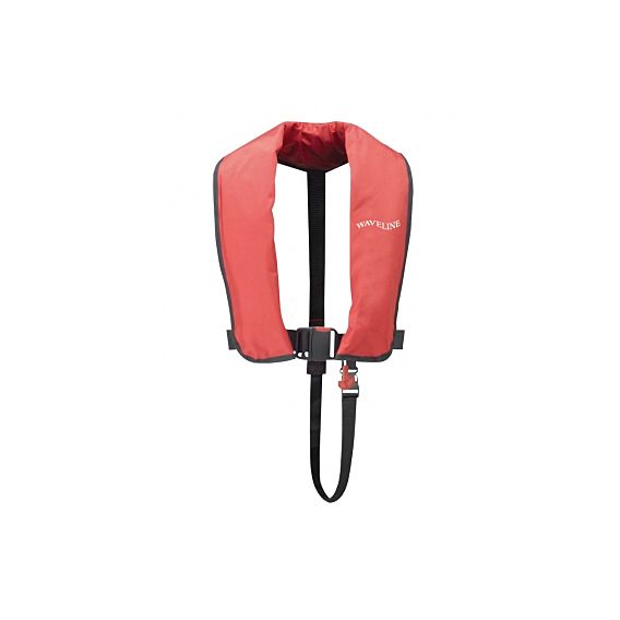 Waveline, 165N ISO Red Auto LifeJacket With Crutch Strap