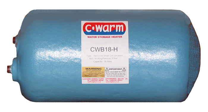 C-Warm, 18 litre Horizontal Water Storage Heater Single Coil C-Warm CWB18-H3 NO LONGER AVAILABLE - this has been superseded by CWM18-H3