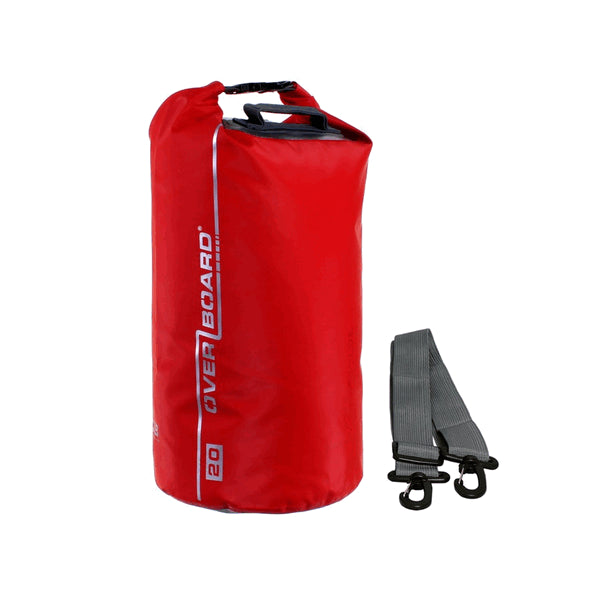 Overboard, 20 Litre Dry Tube Bag Red Waterproof 40cm x 24cm