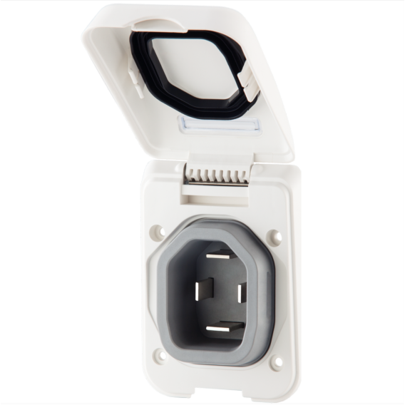 Smartplug, 32 Amp - Non-Metallic Inlet w/ White Cover Assembly