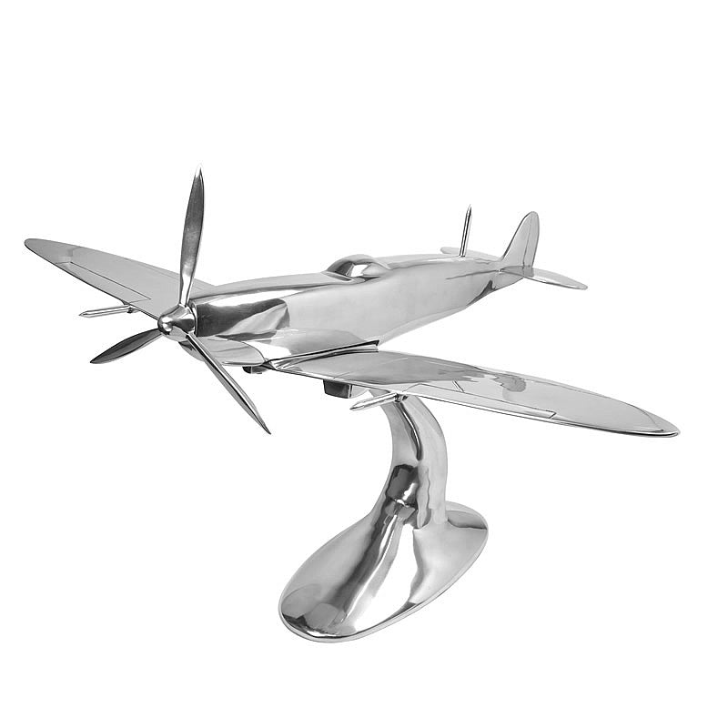 Nauticalia, 32in. Wingspan Aluminium Spitfire Sculpture