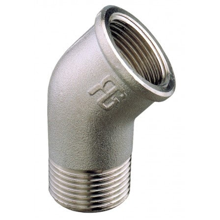 Guidi, 45° elbow M-F     Nickel-plated brass