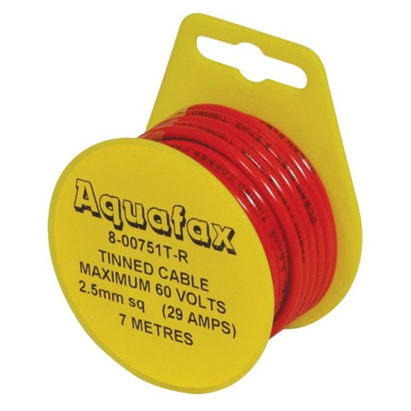 AMC, AMC 1 Core Tinned Cable 35/0.30 2.5mm2 7m Red (10)