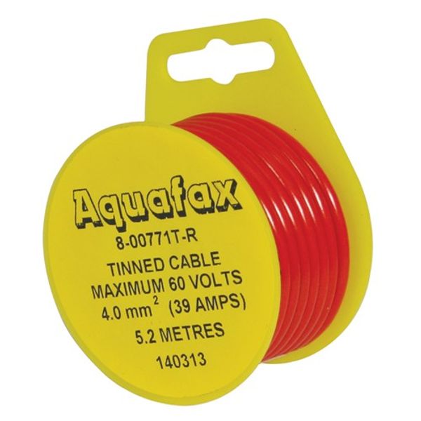 AMC, AMC 1 Core Tinned Cable 56/0.30 4.0mm2 5.2m Red (10)