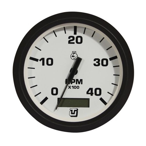 Uflex, Uflex 4000 RPM Tach-Hourmeter Gauge Black